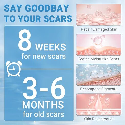 جل الندبات السيليكون، كريم الندبات، عصا الندبات المتقدمة للندبات الجراحية، علامات التمدد، إزالة نتوءات الجدرة، الندبات القديمة والجديدة 0.63 أونصة (18 جم) in Kuwait