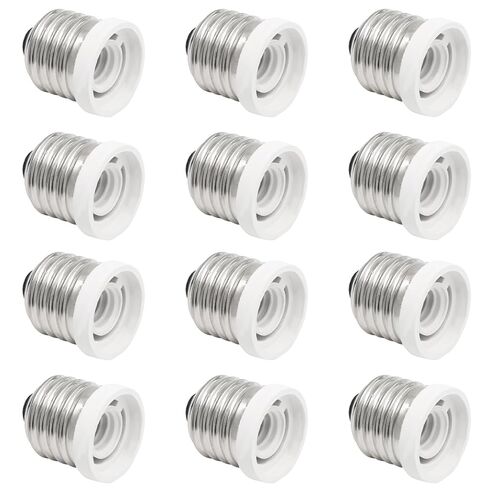 6 عبوات من محول E26 إلى E12، مقبس لمبة لولبية متوسطة إلى كانديلابرا E27 إلى E12، محول مصباح فضي in Kuwait