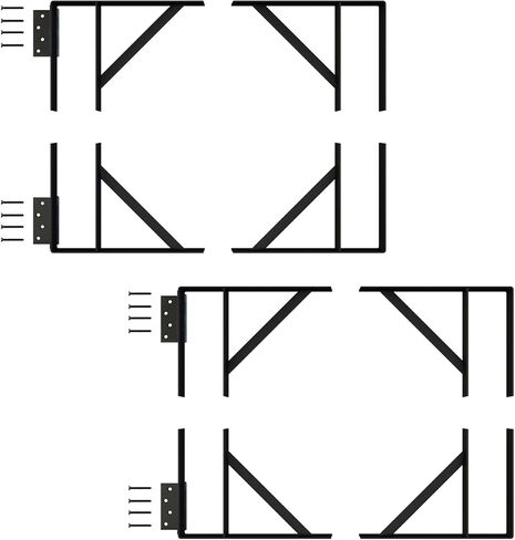 مجموعة بوابة DIYHD مكونة من قطعتين شديدة التحمل ومضادة للترهل، أجهزة إطار بوابة بقوس قابل للتعديل للسياج الخشبي أو الفناء، تناسب عرض 60.96 سم - 60 سم، تعمل مع الخشب 2 × 4 (الخشب غير متضمن) in Kuwait