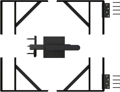 DIYHD 2 Pack Heavy Duty Anti-Sag Gate Kit, Adjustable Bracket Gate Frame Hardware for Wooden Fence or Patio, Fits 24"-60" Wide, Works with 2x4 Lumber (Wood Not Included) in Saudi Arabia