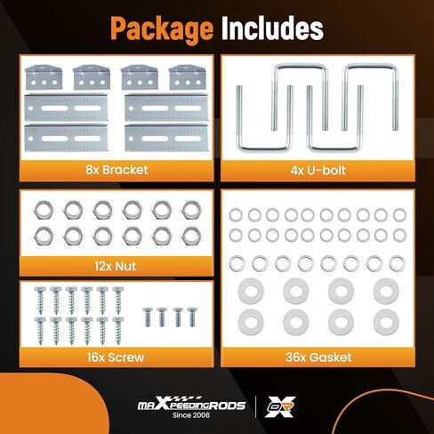 maXpeedingrods 4 PCS 8" Galvanized Swivel Top Bunk Bracket Kit Boat Trailer Hardware for 3"x3", 2"x3", 1.5"x3" Boat Trailer Crossmember, Boat Trailer Bunk Brackets & Square U-Bolts in Saudi Arabia