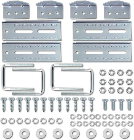 maXpeedingrods 4 PCS 8" Galvanized Swivel Top Bunk Bracket Kit Boat Trailer Hardware for 3"x3", 2"x3", 1.5"x3" Boat Trailer Crossmember, Boat Trailer Bunk Brackets & Square U-Bolts in Saudi Arabia