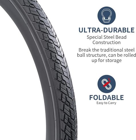 2-PCS 700C Bike Tires 700x45C 28x1.75 (47-622) Compatible with 700x43C 700x45C 28x1.75 700x46C Bike Bicycle Tires(Y-1130) in Saudi Arabia