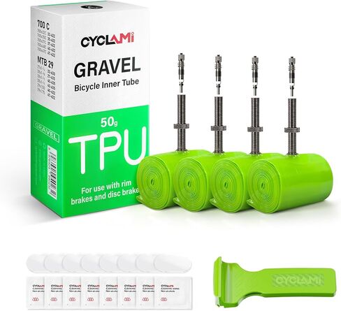TPU Inner Tubes 700C x 32-47C/ MTB29 inch x 1.5/1.7 Ultra-Light 50g Removable Core Bicycle Inner Tube with 45mm Length of Presta Metal Valve for All Road or Gravel Bike in Saudi Arabia