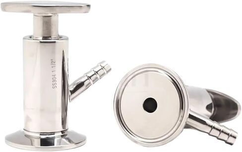 1PCS 1.5" Tri Clamp Flange OD 50.5mm x Fit 10mm Hose 304 316 Stainless Steel Sampling Valve(SS304) in Saudi Arabia