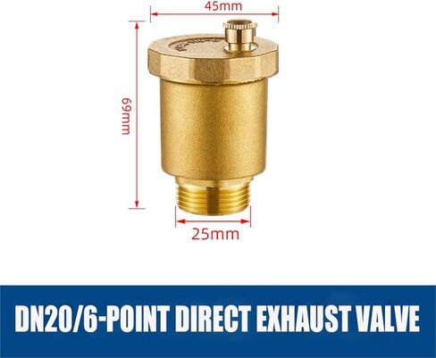 1PCS Brass Automatic Air Vent Release Valve 3/8'' 1/2'' 3/4'' 1'' BSP for Solar Water Heater System(3/4") in Kuwait
