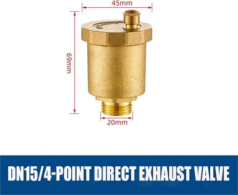 1PCS Brass Automatic Air Vent Release Valve 3/8'' 1/2'' 3/4'' 1'' BSP for Solar Water Heater System(3/4") in Kuwait