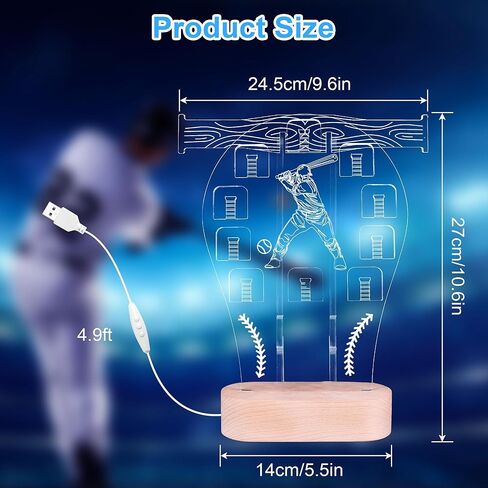 Loscarol Championship Ring Display Case, 10 Slots Baseball Ring Holder Case with LED Light, Acrylic Championship Ring Display Stand for Collection Sports Champion Rings in Kuwait