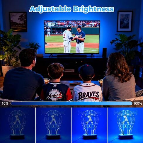 Loscarol Championship Ring Display Case, 10 Slots Baseball Ring Holder Case with LED Light, Acrylic Championship Ring Display Stand for Collection Sports Champion Rings in Kuwait