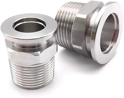 1pc Vacuum Flange Hex Joint Adapter KF25 304 Stainless Steel BSP External Thread 1/4" in Saudi Arabia