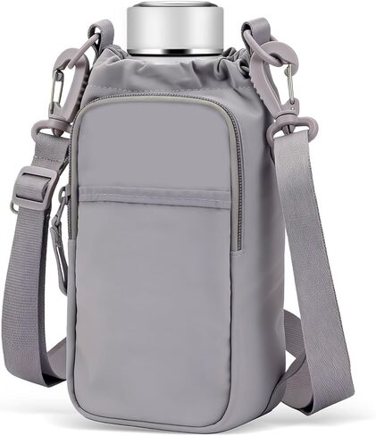 حامل زجاجة مياه Zkptops مع حزام حقيبة زجاجة مياه مع مقبض جيب كبير للهاتف 32oz حقيبة كروس للجسم حقائب حبال إكسسوارات رياضية للرجال والنساء المشي لمسافات طويلة والسفر والتخييم in Kuwait