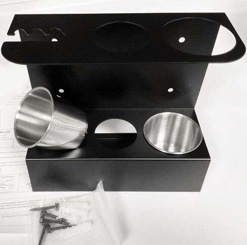 Grease Gun Holder, Wall Mount Rack for Grease Gun Storage, Grease Gun Organizer, Cartridge Holder, for Workshop Garage, with 2X Removable Drip Cups in Saudi Arabia
