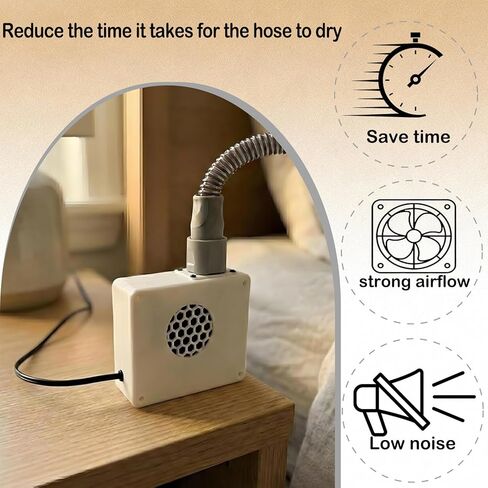 CPAP Hose Dryer Fan, Adjustable Airflow CPAP Tube Drying Fan for Resmed Airsense, Suitable for 22mm,19mm,15mm Tubes, Easy to Use Hoses Drying, Hose Quick Drying Kit, Portable Device in Kuwait