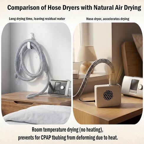 CPAP Hose Dryer Fan, Adjustable Airflow CPAP Tube Drying Fan for Resmed Airsense, Suitable for 22mm,19mm,15mm Tubes, Easy to Use Hoses Drying, Hose Quick Drying Kit, Portable Device in Kuwait