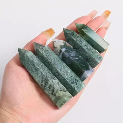 3~10CM Natural Quartz Crystal Tower Point Obelisk Hexagonal Wand-75-90mm-26 Red Smelting in Saudi Arabia