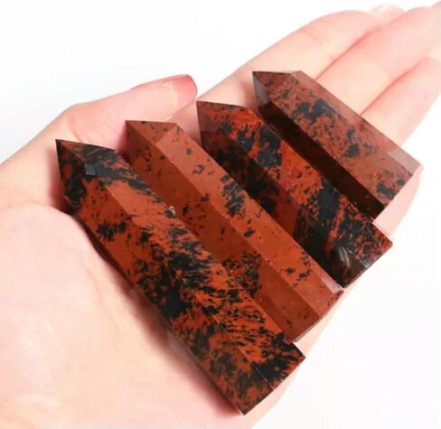 3~10CM Natural Quartz Crystal Tower Point Obelisk Hexagonal Wand-75-90mm-26 Red Smelting in Saudi Arabia
