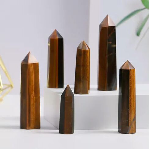 3~10CM Natural Quartz Crystal Tower Point Obelisk Hexagonal Wand-75-90mm-26 Red Smelting in Saudi Arabia