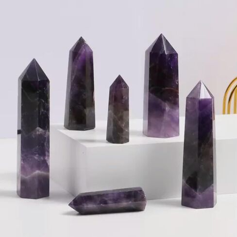 3~10CM Natural Quartz Crystal Tower Point Obelisk Hexagonal Wand-75-90mm-26 Red Smelting in Saudi Arabia