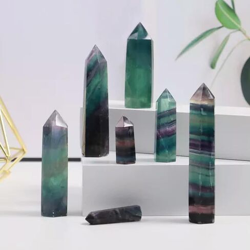3~10CM Natural Quartz Crystal Tower Point Obelisk Hexagonal Wand-75-90mm-26 Red Smelting in Saudi Arabia