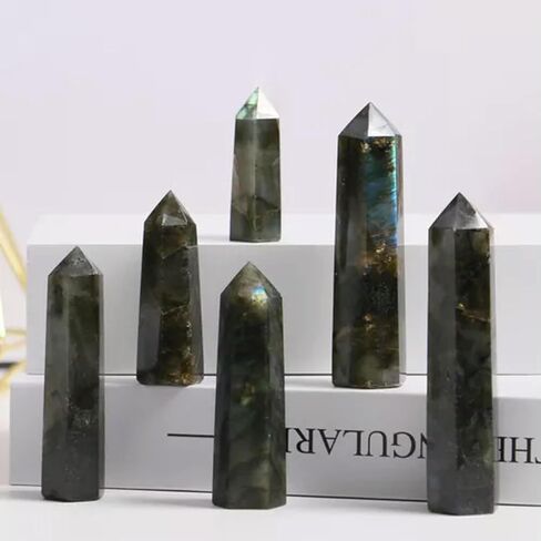 3~10CM Natural Quartz Crystal Tower Point Obelisk Hexagonal Wand-75-90mm-26 Red Smelting in Saudi Arabia