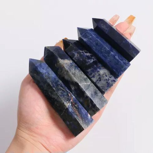 3~10CM Natural Quartz Crystal Tower Point Obelisk Hexagonal Wand-75-90mm-26 Red Smelting in Saudi Arabia