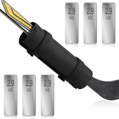 Jecery Hockey Stick Handling Weight with 6 Adjustable Weights Training Aid Adjusts from 2.9-17.4 Oz Helps You Get a Harder Hockey Shot Quicker Hands 2 Straps Keep It in Place for Security in Kuwait