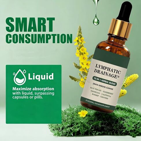 Lymphatic Drainage Drops,Fast-Absorbing,2 fl oz (1PCS) in Saudi Arabia