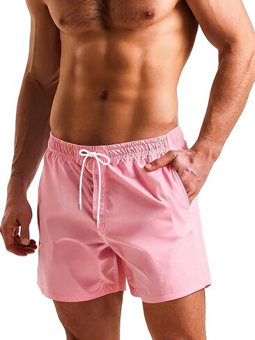 Men's Swim Trunks 5 Inch Inseam Quick Dry Bathing Suit for Men with Mesh Lining Pockets Mens Swimming Beach Shorts in Saudi Arabia