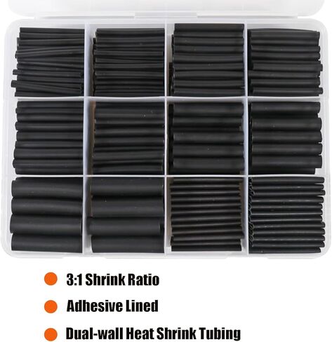 400pcs Heat Shrink Tubing Kit 3:1 Shrink Ratio 7 Sizes Industrial Heat Shrinks Tubing for Industrial Wires Connectors in Saudi Arabia