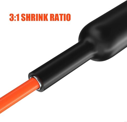 400pcs Heat Shrink Tubing Kit 3:1 Shrink Ratio 7 Sizes Industrial Heat Shrinks Tubing for Industrial Wires Connectors in Saudi Arabia