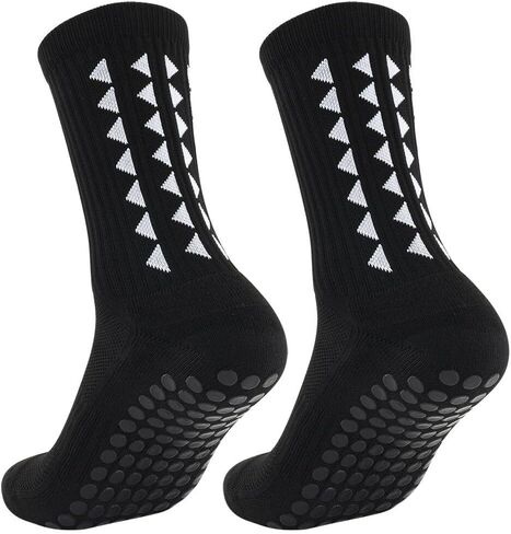 Men Soccer Sock Women Yoga Athletic Sock with Grip Pad Anti Slip Football Basketball Tennis Sports Running Sock for Men Women in Saudi Arabia