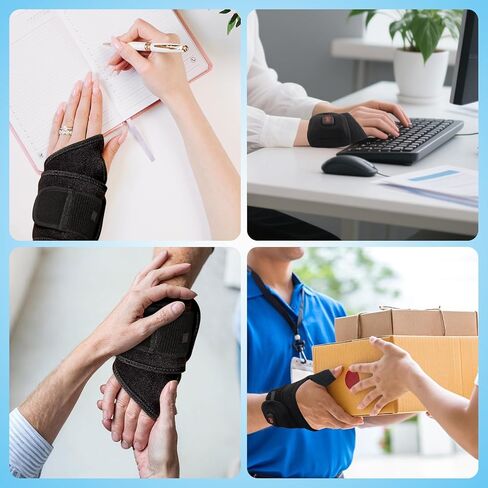 وسادة تدفئة للمعصم، لفافة معصم ساخنة لتخفيف الآلام، دعامة معصم ساخنة مع إيقاف تلقائي لمدة 30 دقيقة، بطارية 3000 مللي أمبير في الساعة، 3 أوضاع للتدفئة (أسود) in Kuwait