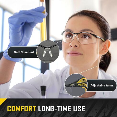 COOLJOB ANSI Z87.1 Safety Glasses with Anti-Fog Clear Lens, Anti-Scratch and 100% UV Proof Eye Protection with Earplugs in Kuwait