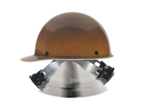 MSA 816651 Skullgard قبعة صلبة للسلامة مع تعليق بسقاطة متأرجحة | غطاء غير مشقوق، مصنوع من راتنج الفينول، أحمال حرارية مشعة تصل إلى 350 فهرنهايت - حجم قياسي باللون الأسمر in Kuwait