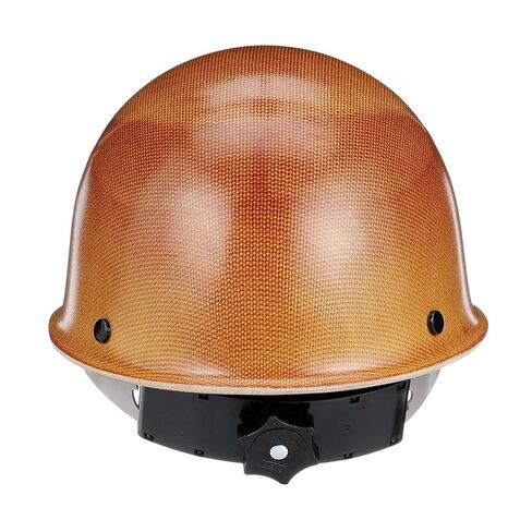 MSA 816651 Skullgard قبعة صلبة للسلامة مع تعليق بسقاطة متأرجحة | غطاء غير مشقوق، مصنوع من راتنج الفينول، أحمال حرارية مشعة تصل إلى 350 فهرنهايت - حجم قياسي باللون الأسمر in Kuwait