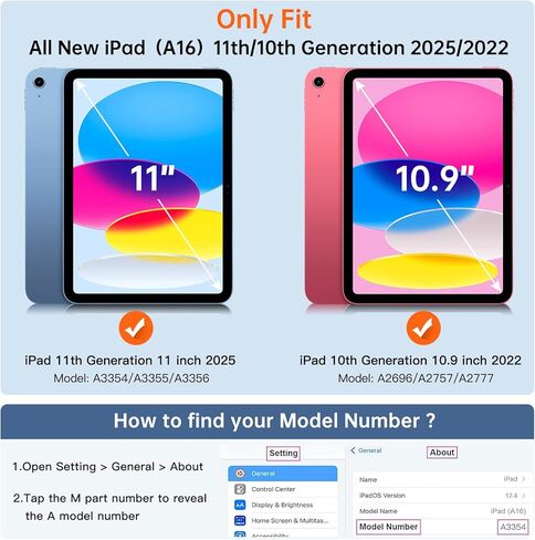 TiMOVO 2 Pack Screen Protector for iPad (A16) 11th Generation 11 inch 2025, iPad 10th Generation 10.9" 2022, Anti-Glare Anti-Scratch PET Film, Support Apple Pencil, Write and Draw Like on Paper, Matte in Saudi Arabia