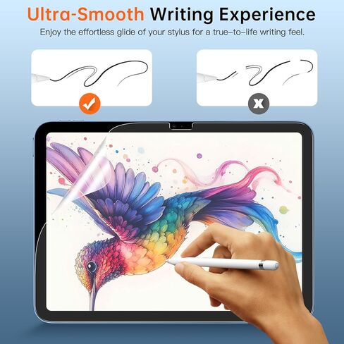 TiMOVO 2 Pack Screen Protector for iPad (A16) 11th Generation 11 inch 2025, iPad 10th Generation 10.9" 2022, Anti-Glare Anti-Scratch PET Film, Support Apple Pencil, Write and Draw Like on Paper, Matte in Saudi Arabia