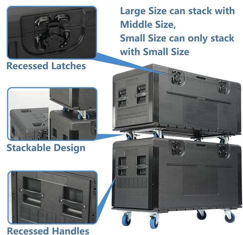 Cable Trunk Road Case with Wheels 44" x 22" x 24" Professional Stackable Heavy Duty ATA Rolling Road Case for DJ Equipment Storage Transport Touring with Casters in Saudi Arabia