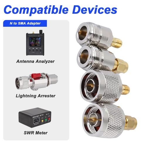 SMA to N Adapter Kit, SMA Male/Female to N Male/Female RF Coaxial Connectors for Antenna Extender Transceiver (4 Pack) in Saudi Arabia