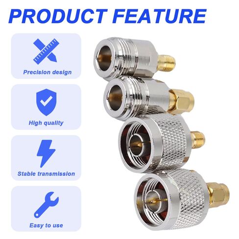 SMA to N Adapter Kit, SMA Male/Female to N Male/Female RF Coaxial Connectors for Antenna Extender Transceiver (4 Pack) in Saudi Arabia