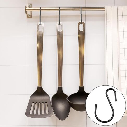 30pcs 2 Inch S Hooks for Hanging Small Heavy Duty S Hooks Black Mini S-Shaped Hook Ornament Hook for Christmas Hanging Plants Pots Pans Mugs Clothes Pots Pans DIY Crafts Jewelry in Saudi Arabia