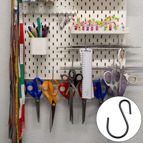 30pcs 2 Inch S Hooks for Hanging Small Heavy Duty S Hooks Black Mini S-Shaped Hook Ornament Hook for Christmas Hanging Plants Pots Pans Mugs Clothes Pots Pans DIY Crafts Jewelry in Saudi Arabia