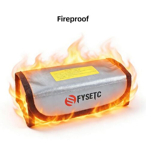 FYSETC Upgraded Spare Parts for FDM Printers: Fireproof Storage Bag for LiPoBattery and Other Power Adapter for P2S P1P P1S A1 X1C H2S H2D H2C 5M Pro AD5X Kobra3 Max Silver in Saudi Arabia