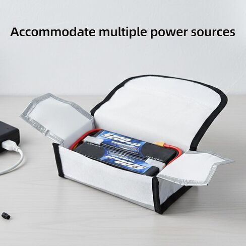 FYSETC Upgraded Spare Parts for FDM Printers: Fireproof Storage Bag for LiPoBattery and Other Power Adapter for P2S P1P P1S A1 X1C H2S H2D H2C 5M Pro AD5X Kobra3 Max Silver in Saudi Arabia