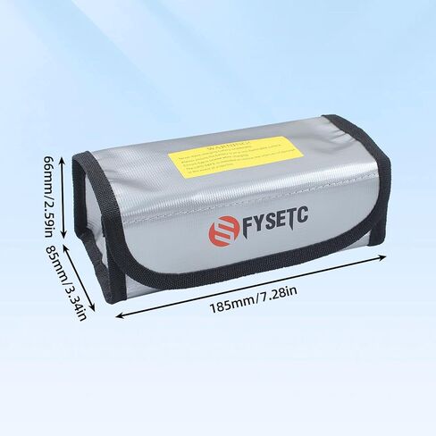 FYSETC Upgraded Spare Parts for FDM Printers: Fireproof Storage Bag for LiPoBattery and Other Power Adapter for P2S P1P P1S A1 X1C H2S H2D H2C 5M Pro AD5X Kobra3 Max Silver in Saudi Arabia