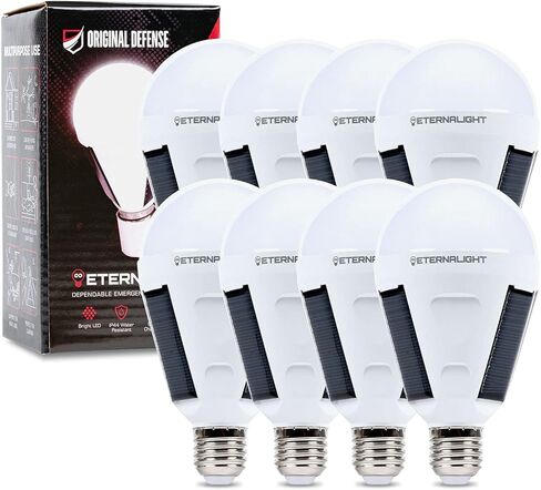Original Defense EternaLight Rechargeable LED Bulbs (1 Count) - Emergency Light Bulbs with Battery Backup for Power Outages, Home, Camping, and Outdoor Activities - Solar Powered in Kuwait