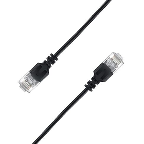 ELFCAM® - 15M/49.2 قدمًا كابلًا سليمًا سليت 6 أ إيثرنت 10GBPS 32AWG UTP OD2.8MM 500MHz ، 10 جيجابايت رقيقة RJ45 CAT 6A CATP in Saudi Arabia