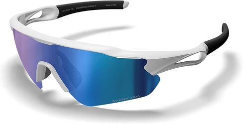 ShadyVEU Half Frame LUMYX Sports UV400 Anti Glare TR90 Hydrophobic Mirrored Lens Mens Womens Sunglasses in Saudi Arabia
