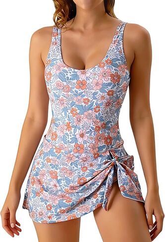 One Piece Swimdress Swimsuits for Women 2026 Bathing Suit Tummy Control Swim Dresses Skirt in Kuwait