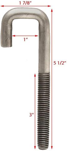 Ranger Squared J-Bolt 206129 | 5 1/2 x 1 7/8 Inch Steel in Saudi Arabia